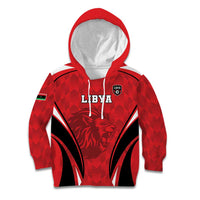 Custom Libya Football Kid Hoodie Go Fursan al-Mutawasit - Wonder Print Shop