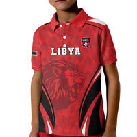 Custom Libya Football Kid Polo Shirt Go Fursan al-Mutawasit - Wonder Print Shop