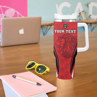 Custom Libya Football Tumbler With Handle Go Fursan al-Mutawasit - Wonder Print Shop