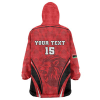 Custom Libya Football Wearable Blanket Hoodie Go Fursan al-Mutawasit - Wonder Print Shop