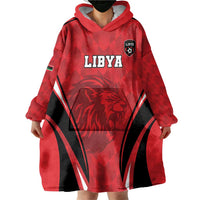 Custom Libya Football Wearable Blanket Hoodie Go Fursan al-Mutawasit - Wonder Print Shop