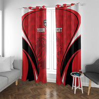 Custom Libya Football Window Curtain Go Fursan al-Mutawasit - Wonder Print Shop