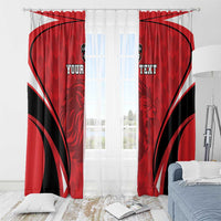 Custom Libya Football Window Curtain Go Fursan al-Mutawasit - Wonder Print Shop