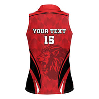 Custom Libya Football Women Sleeveless Polo Shirt Go Fursan al-Mutawasit - Wonder Print Shop