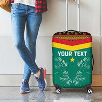 Custom Cameroon Football Luggage Cover Go Champions - Toghu Pattern