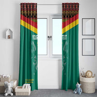 Custom Cameroon Football Window Curtain Go Champions - Toghu Pattern