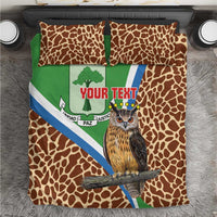 Personalised Equatorial Guinea Bedding Set Bubo Poensis Mix Giraffe Pattern