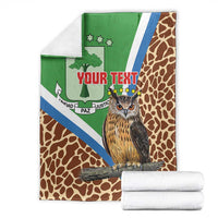 Personalised Equatorial Guinea Blanket Bubo Poensis Mix Giraffe Pattern