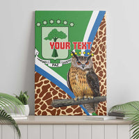Personalised Equatorial Guinea Canvas Wall Art Bubo Poensis Mix Giraffe Pattern