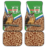 Personalised Equatorial Guinea Car Mats Bubo Poensis Mix Giraffe Pattern