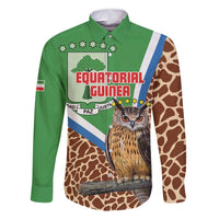 Personalised Equatorial Guinea Family Matching Tank Maxi Dress and Hawaiian Shirt Bubo Poensis Mix Giraffe Pattern