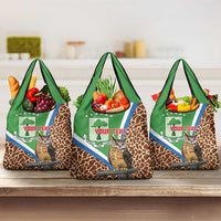 Personalised Equatorial Guinea Grocery Bag Bubo Poensis Mix Giraffe Pattern