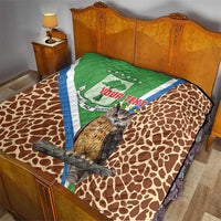 Personalised Equatorial Guinea Quilt Bubo Poensis Mix Giraffe Pattern