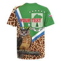 Personalised Equatorial Guinea Rugby Jersey Bubo Poensis Mix Giraffe Pattern