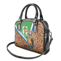 Personalised Equatorial Guinea Shoulder Handbag Bubo Poensis Mix Giraffe Pattern