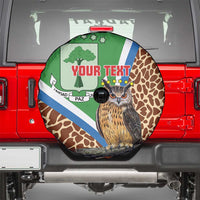 Personalised Equatorial Guinea Spare Tire Cover Bubo Poensis Mix Giraffe Pattern