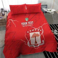 Custom Equatorial Guinea Football Bedding Set Allez Nzalang Nacional - Red Version