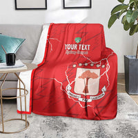 Custom Equatorial Guinea Football Blanket Allez Nzalang Nacional - Red Version