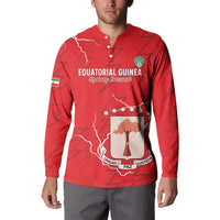 Custom Equatorial Guinea Football Button Sweatshirt Allez Nzalang Nacional - Red Version