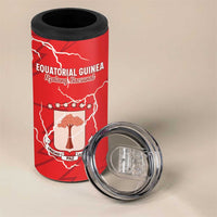 Custom Equatorial Guinea Football 4 in 1 Can Cooler Tumbler Allez Nzalang Nacional - Red Version