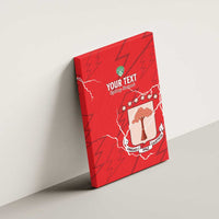 Custom Equatorial Guinea Football Canvas Wall Art Allez Nzalang Nacional - Red Version