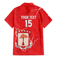 Custom Equatorial Guinea Football Family Matching Mermaid Dress and Hawaiian Shirt Allez Nzalang Nacional - Red Version