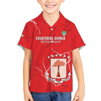 Custom Equatorial Guinea Football Family Matching Summer Maxi Dress and Hawaiian Shirt Allez Nzalang Nacional - Red Version