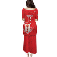 Custom Equatorial Guinea Football Puletasi Allez Nzalang Nacional - Red Version