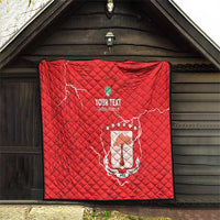 Custom Equatorial Guinea Football Quilt Allez Nzalang Nacional - Red Version