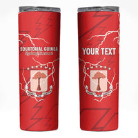 Custom Equatorial Guinea Football Skinny Tumbler Allez Nzalang Nacional - Red Version