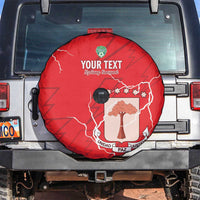 Custom Equatorial Guinea Football Spare Tire Cover Allez Nzalang Nacional - Red Version