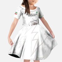 Custom Equatorial Guinea Football Family Matching Puletasi and Hawaiian Shirt Allez Nzalang Nacional - White Version