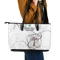 Custom Equatorial Guinea Football Leather Tote Bag Allez Nzalang Nacional - White Version