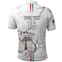 Custom Equatorial Guinea Football Polo Shirt Allez Nzalang Nacional - White Version