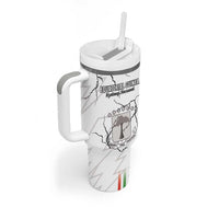 Custom Equatorial Guinea Football Tumbler With Handle Allez Nzalang Nacional - White Version