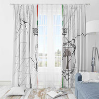 Custom Equatorial Guinea Football Window Curtain Allez Nzalang Nacional - White Version