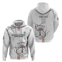 Custom Equatorial Guinea Football Zip Hoodie Allez Nzalang Nacional - White Version