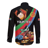 Personalized Eritrea Martyrs Day Long Sleeve Button Shirt Candlelight Vigil Shida Shoes