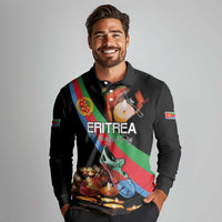 Personalized Eritrea Martyrs Day Long Sleeve Polo Shirt Candlelight Vigil Shida Shoes