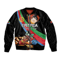 Personalized Eritrea Martyrs Day Sleeve Zip Bomber Jacket Candlelight Vigil Shida Shoes