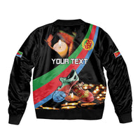Personalized Eritrea Martyrs Day Sleeve Zip Bomber Jacket Candlelight Vigil Shida Shoes