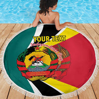 Personalized Mozambique Beach Blanket 50 Years Anniversary Independence Day