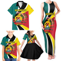 Personalized Mozambique Family Matching Tank Maxi Dress and Hawaiian Shirt 50 Years Anniversary Independence Day