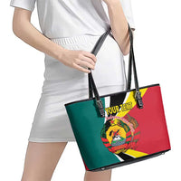 Personalized Mozambique Leather Tote Bag 50 Years Anniversary Independence Day