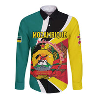 Personalized Mozambique Long Sleeve Button Shirt 50 Years Anniversary Independence Day