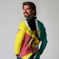 Personalized Mozambique Long Sleeve Polo Shirt 50 Years Anniversary Independence Day