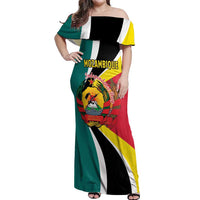 Personalized Mozambique Off Shoulder Maxi Dress 50 Years Anniversary Independence Day
