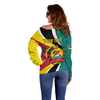 Personalized Mozambique Off Shoulder Sweater 50 Years Anniversary Independence Day