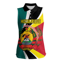Personalized Mozambique Women Sleeveless Polo Shirt 50 Years Anniversary Independence Day