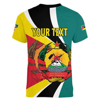 Personalized Mozambique Women V-Neck T-Shirt 50 Years Anniversary Independence Day